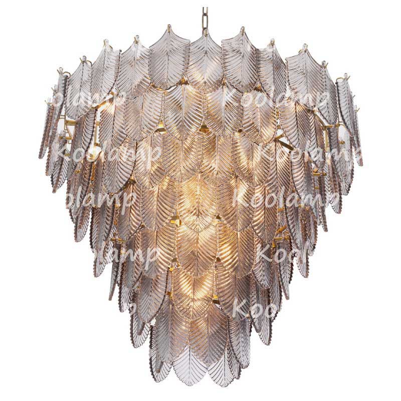 Verber Smoke Glass Round Chandelier