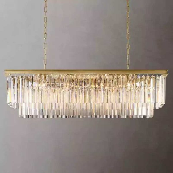 1920s Odeon Rectangular Chandelier 49
