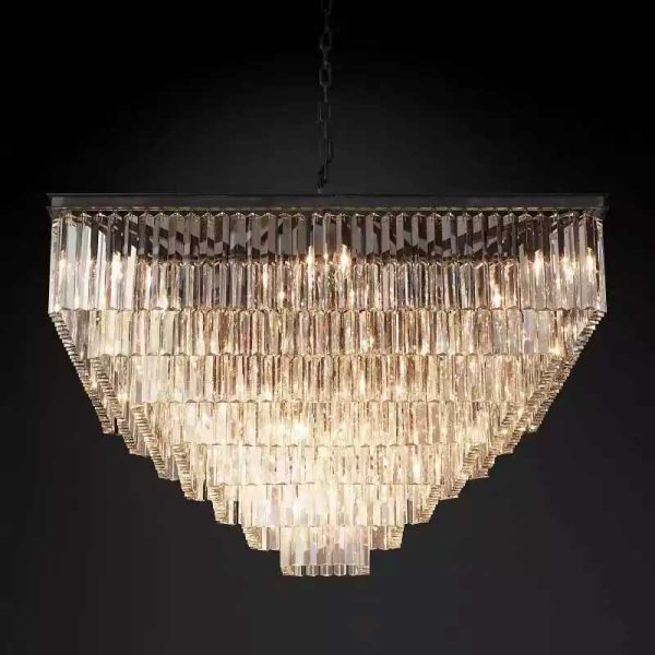 1920s Odeon Square Chandelier 47