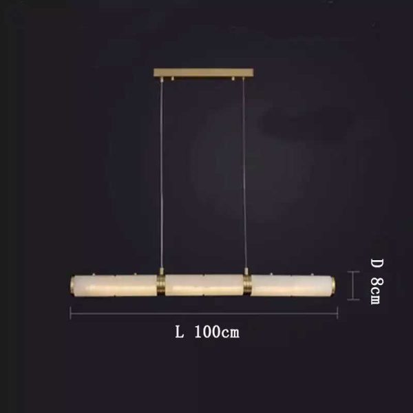 Alabaster Cylindrical Chandelier