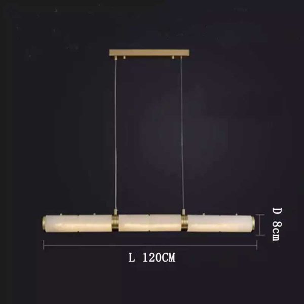 Alabaster Cylindrical Chandelier