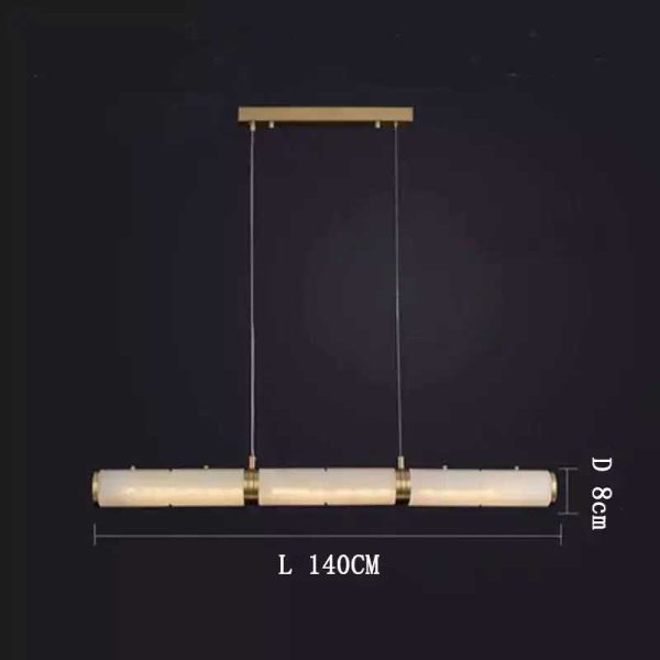 Alabaster Cylindrical Chandelier