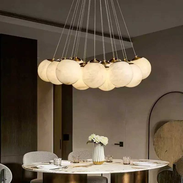 Alabaster Global Ceiling Pendant