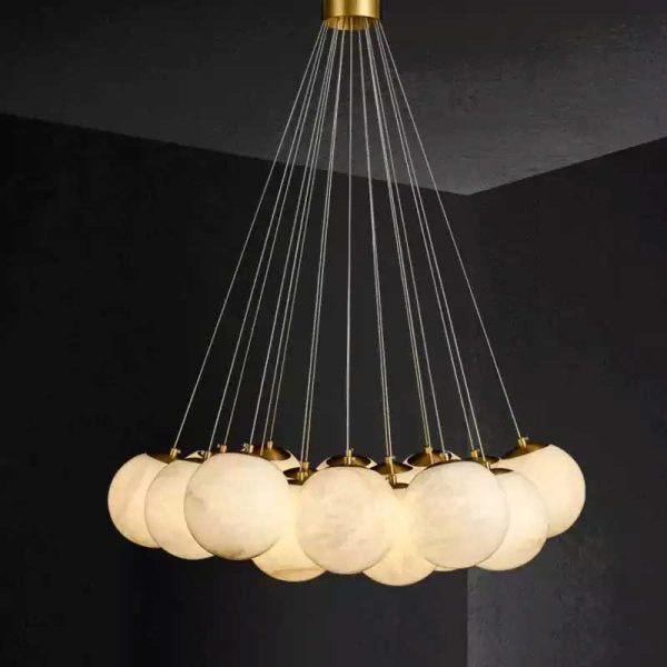 Alabaster Global Ceiling Pendant