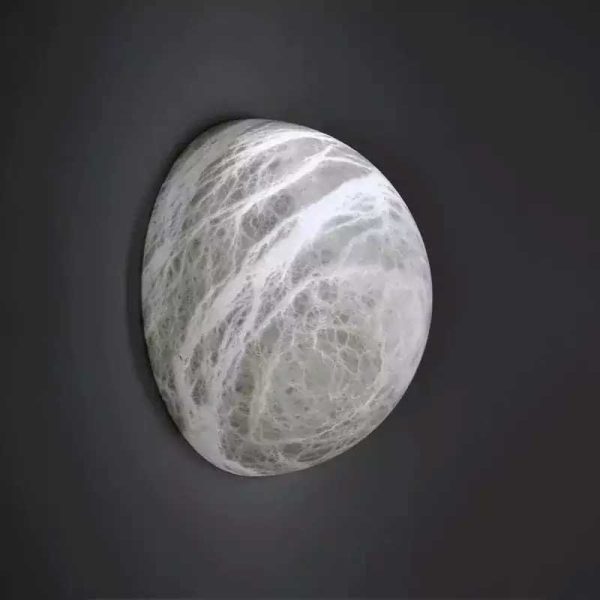 Alabaster Hemisphere Wall Sconce