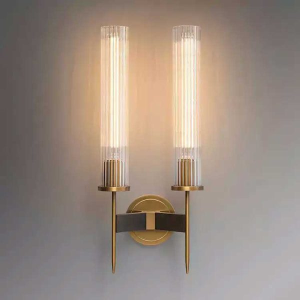 Alouette Brass Double Candle Sconce