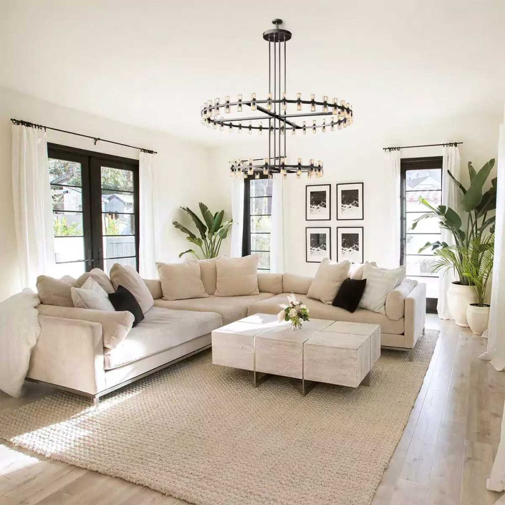 Arcachon LED Round Two Tier Chandelier 60