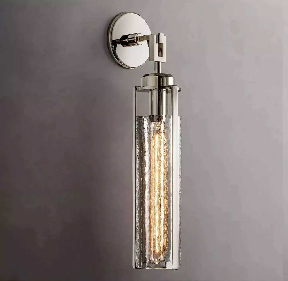 Arpege Glass Shade Cylinder Sconce