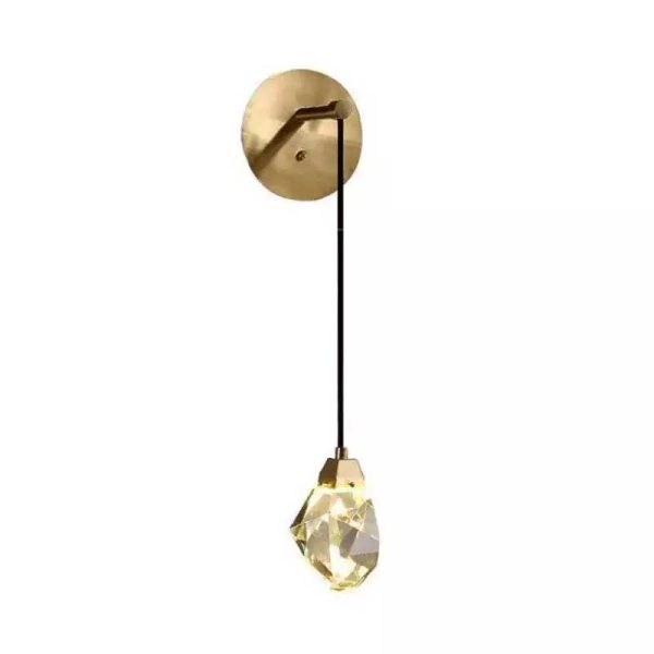 Avondale Faceted Crystal Prisms Wall Sconce - Cord
