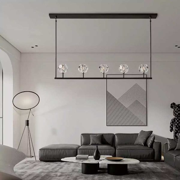 Boule De Cristal Clear Glass Linear Chandelier 48