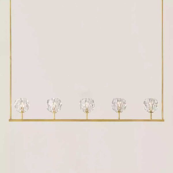 Boule De Cristal Clear Glass Linear Chandelier 48