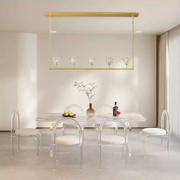 Boule De Cristal Clear Glass Linear Chandelier 48