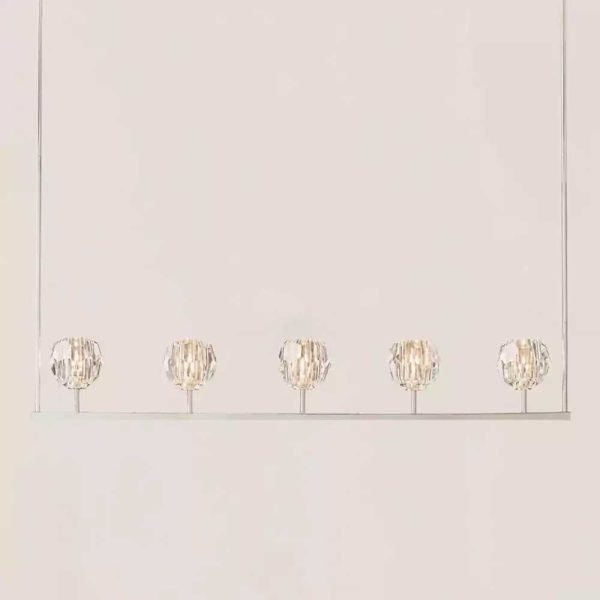 Boule De Cristal Clear Glass Linear Chandelier 48