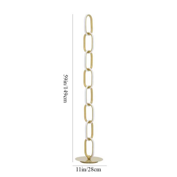 Chain Ring Link LED Floor Lamp
