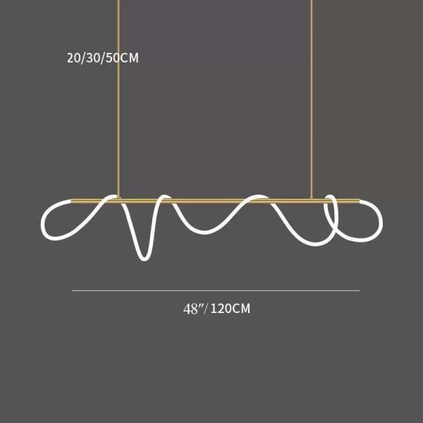 Flexible LED Linear chandelier