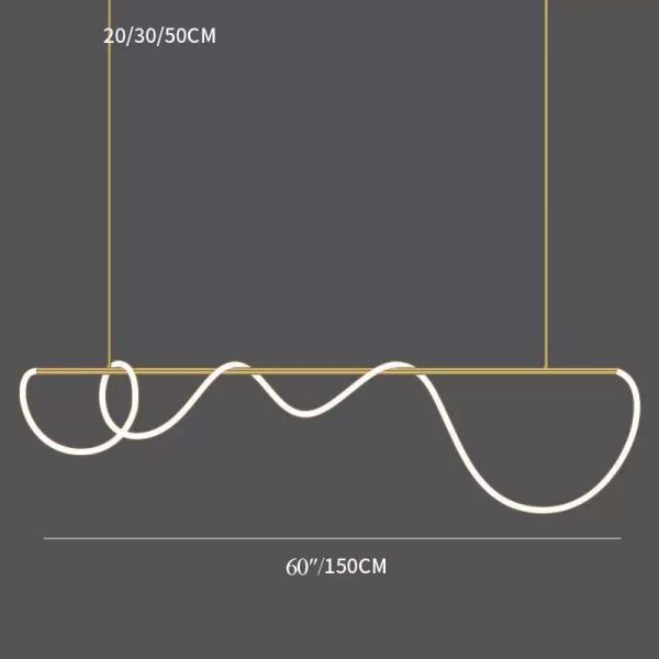 Flexible LED Linear chandelier