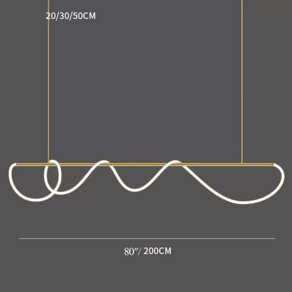Flexible LED Linear chandelier