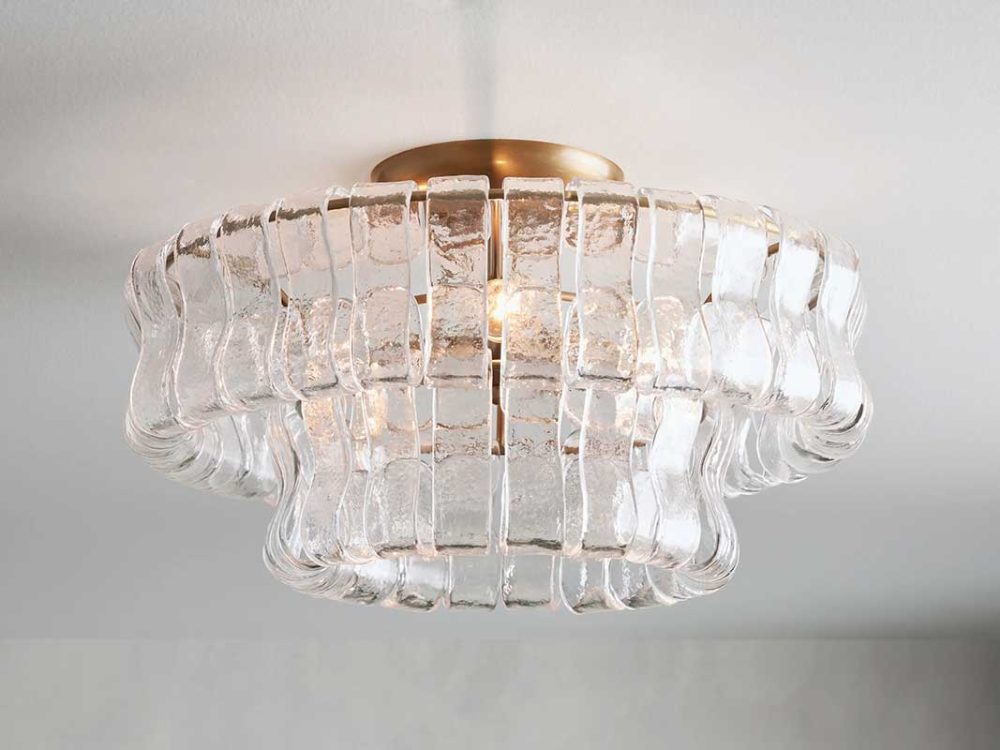 Ghiaccio Glass Flush Mount