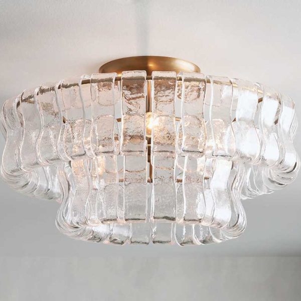 Ghiaccio Glass Flush Mount