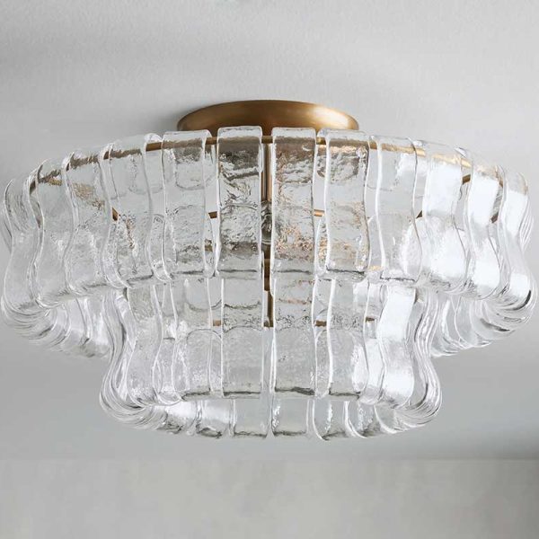 Ghiaccio Glass Flush Mount