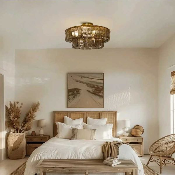 Ghiaccio Glass Flush Mount