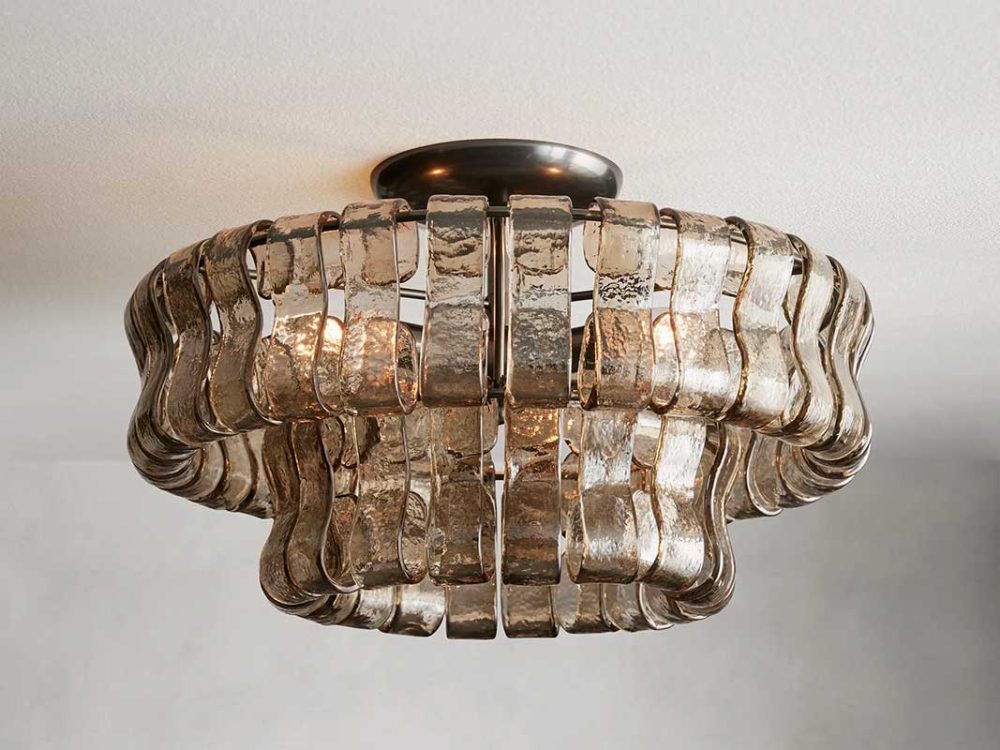 Ghiaccio Glass Flush Mount