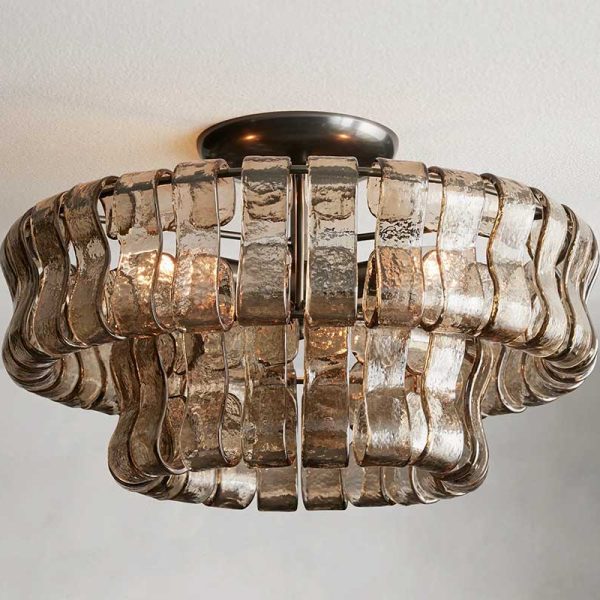 Ghiaccio Glass Flush Mount