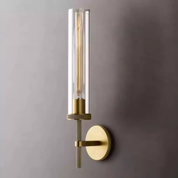 Lambeth Knurled Grand Wall Sconce 19 brass
