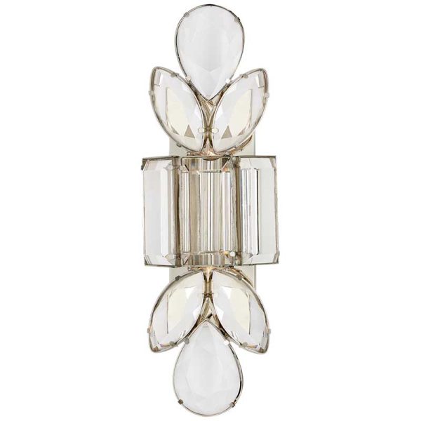 Lloyd Brass Large Jewelry Crystal Wall Sconce