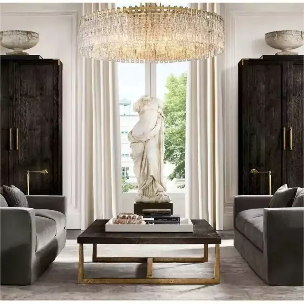 MARIGNAN ROUND CHANDELIER 48 brass