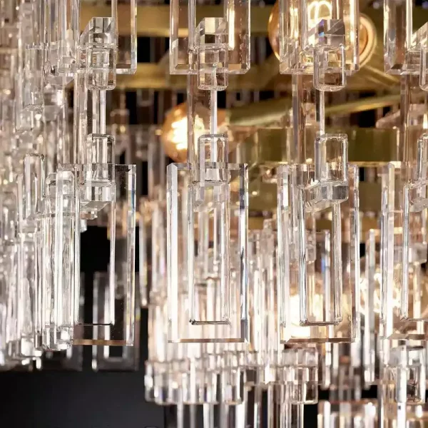 MARIGNAN TIERED ROUND CHANDELIER 48 brass
