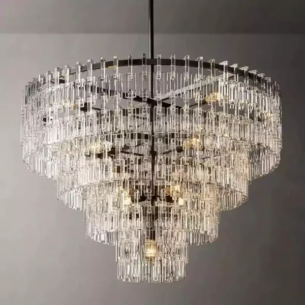 MARIGNAN TIERED ROUND CHANDELIER 48 bronze