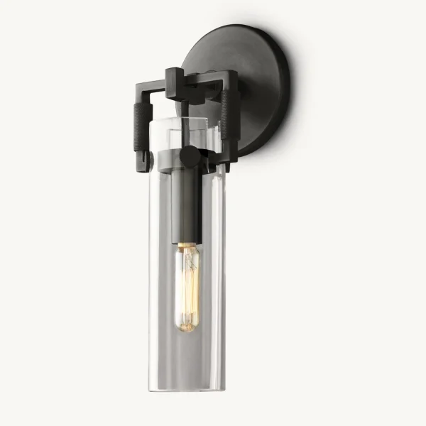 Machinist Glass Cylinder Sconce 9