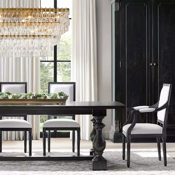 Marignan Tiered Rectangular Chandelier 72 brass
