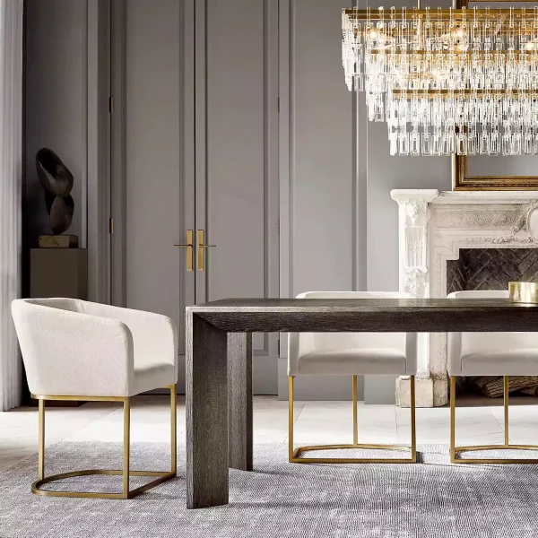 Marignan Tiered Rectangular Chandelier 72 brass