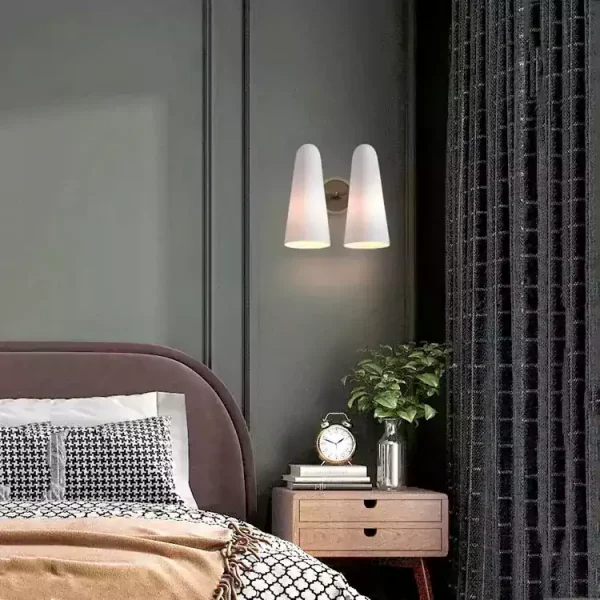 Montfaucon White Porcelain Single Shad Wall Sconce