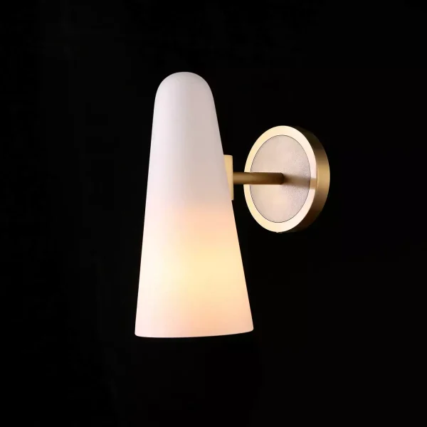 Montfaucon White Porcelain Single Shad Wall Sconce