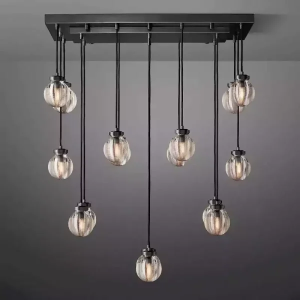 PEARL RECIANGULAR CHANDELIER 36