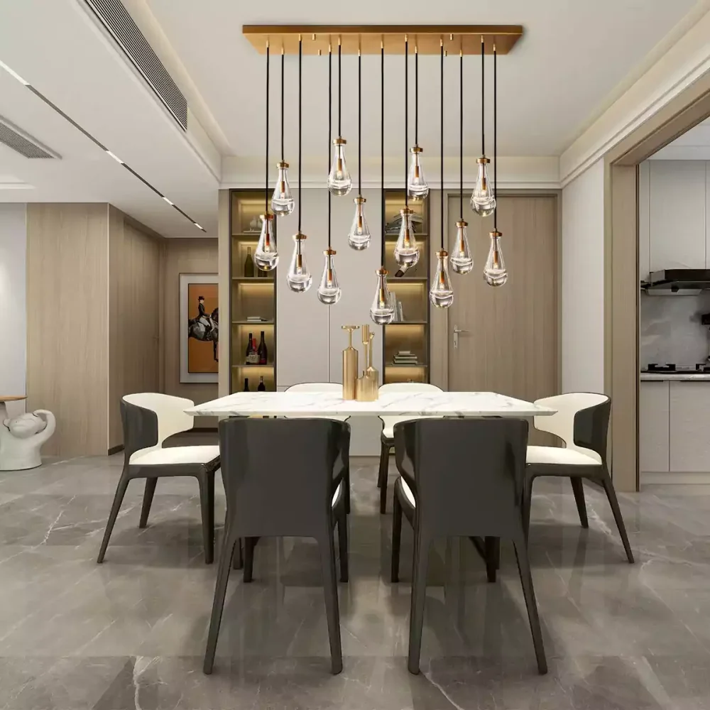 RAIN RECIANGULAR CHANDELIER 54