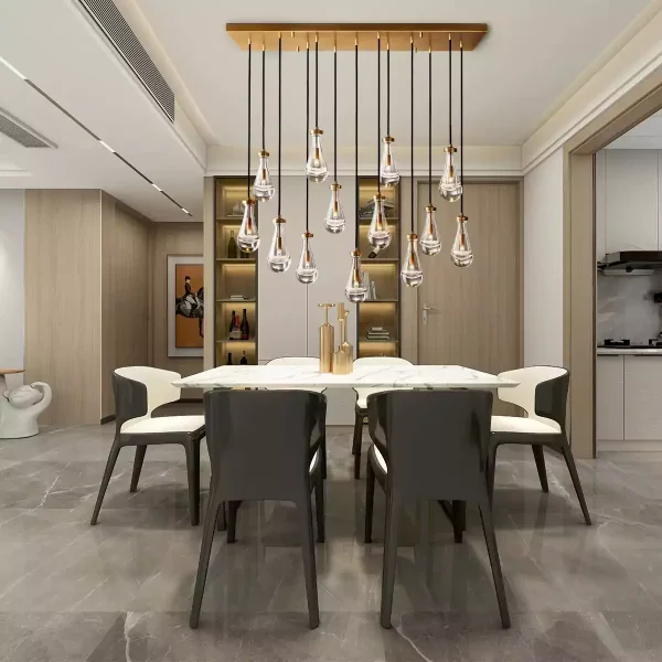 RAIN RECIANGULAR CHANDELIER 54