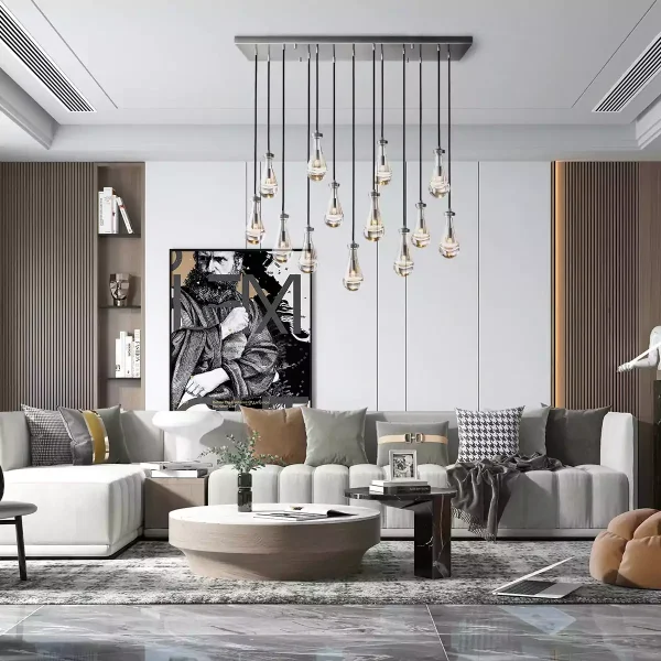 RAIN RECIANGULAR CHANDELIER 54