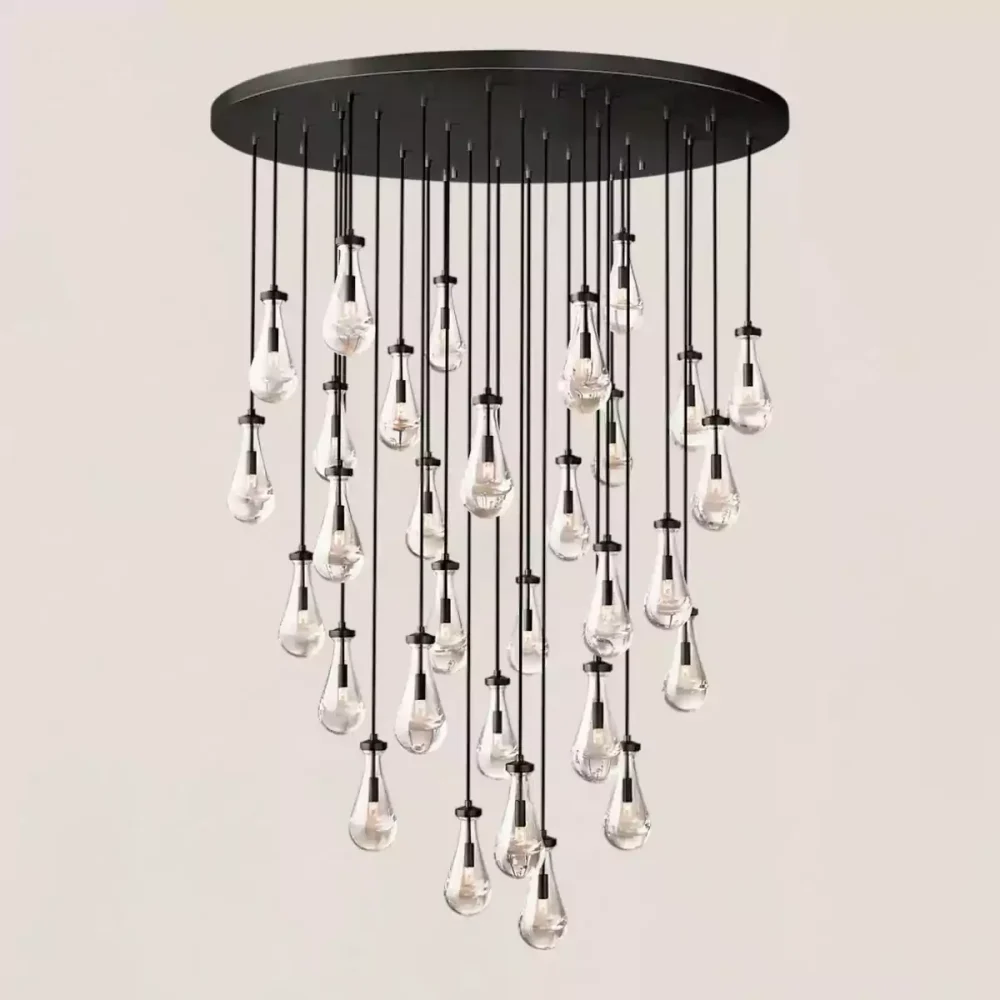 RAIN ROUND CHANDELIER 60
