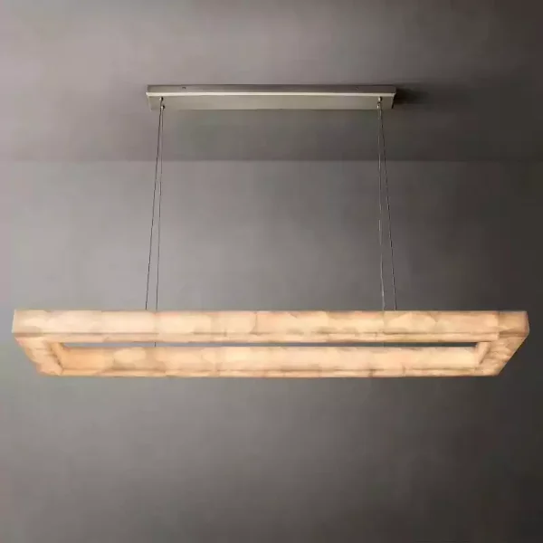 Rivage Rectangular Calcite Chandelier 72