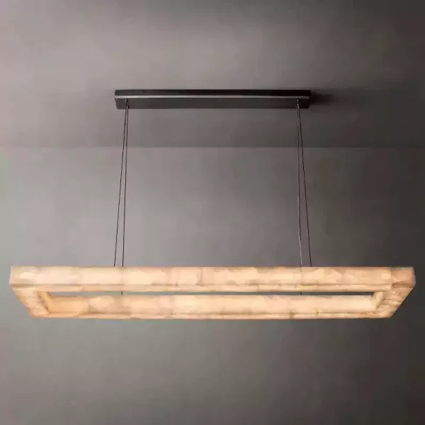 Rivage Rectangular Calcite Chandelier 72
