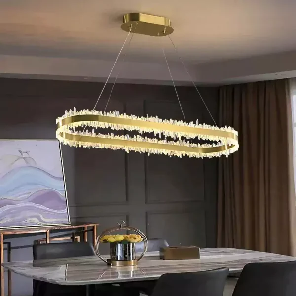 Rock Crystal Oval Chandelier 31
