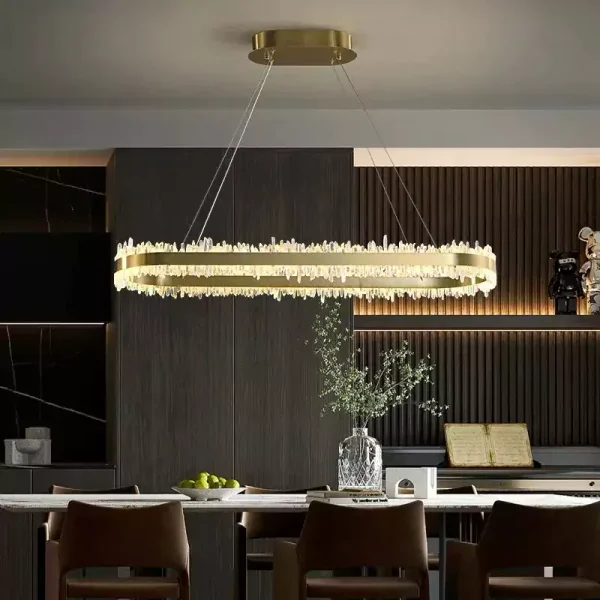 Rock Crystal Oval Chandelier 47