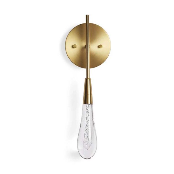 Solitaire Glass Raindrop Wall Sconce