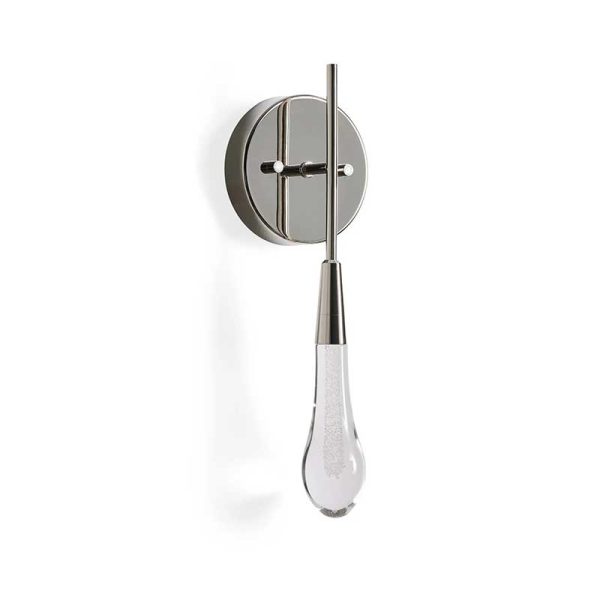 Solitaire Glass Raindrop Wall Sconce