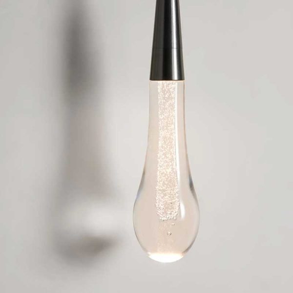 Solitaire Glass Raindrop Wall Sconce