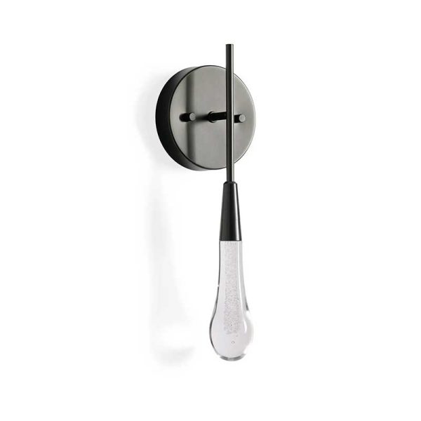 Solitaire Glass Raindrop Wall Sconce